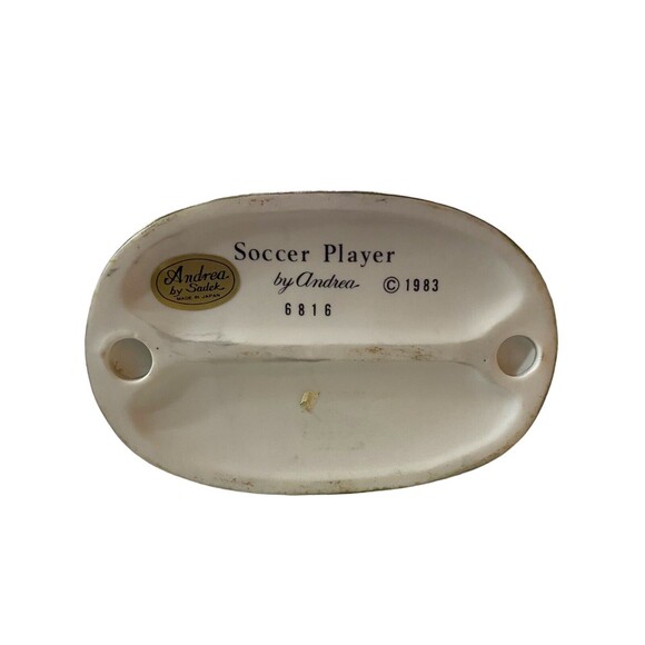 Vintage Andrea by Sadek Soccer Player Figurine w/Stand Hand Painted - Picture 7 of 12